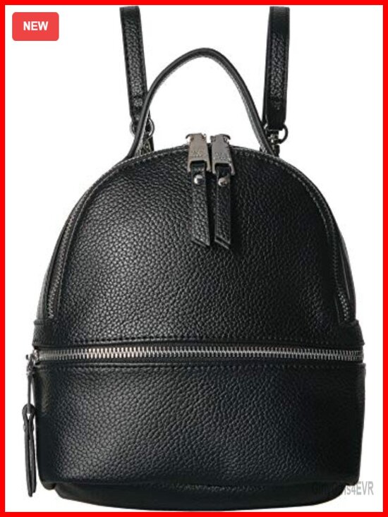 Faux Leather Daypack Backpack with Adjustable Shoulder Strap, Lightweight